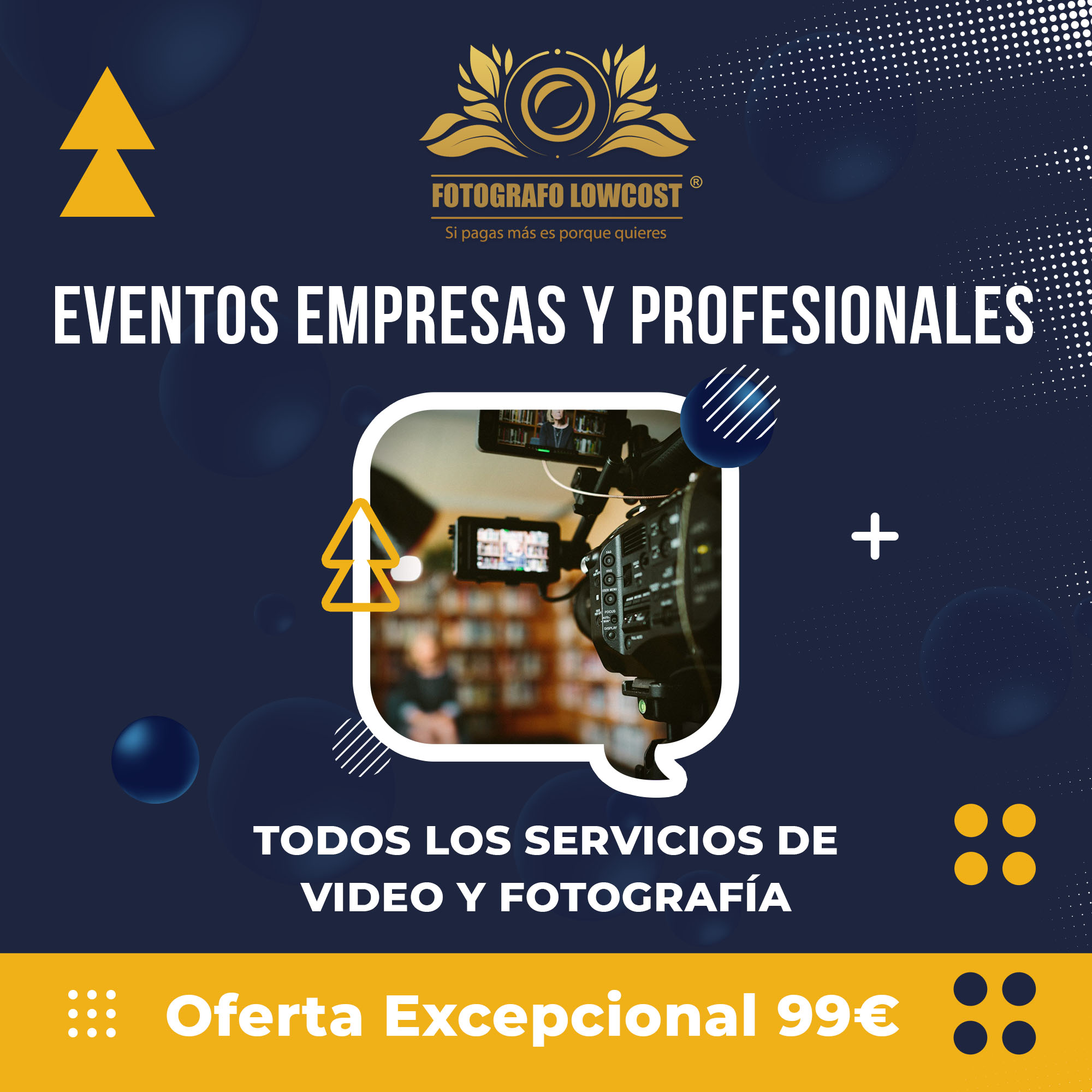 fotografo en cobertura medi&aacute;tica de eventos para profesionales Aceuchal 