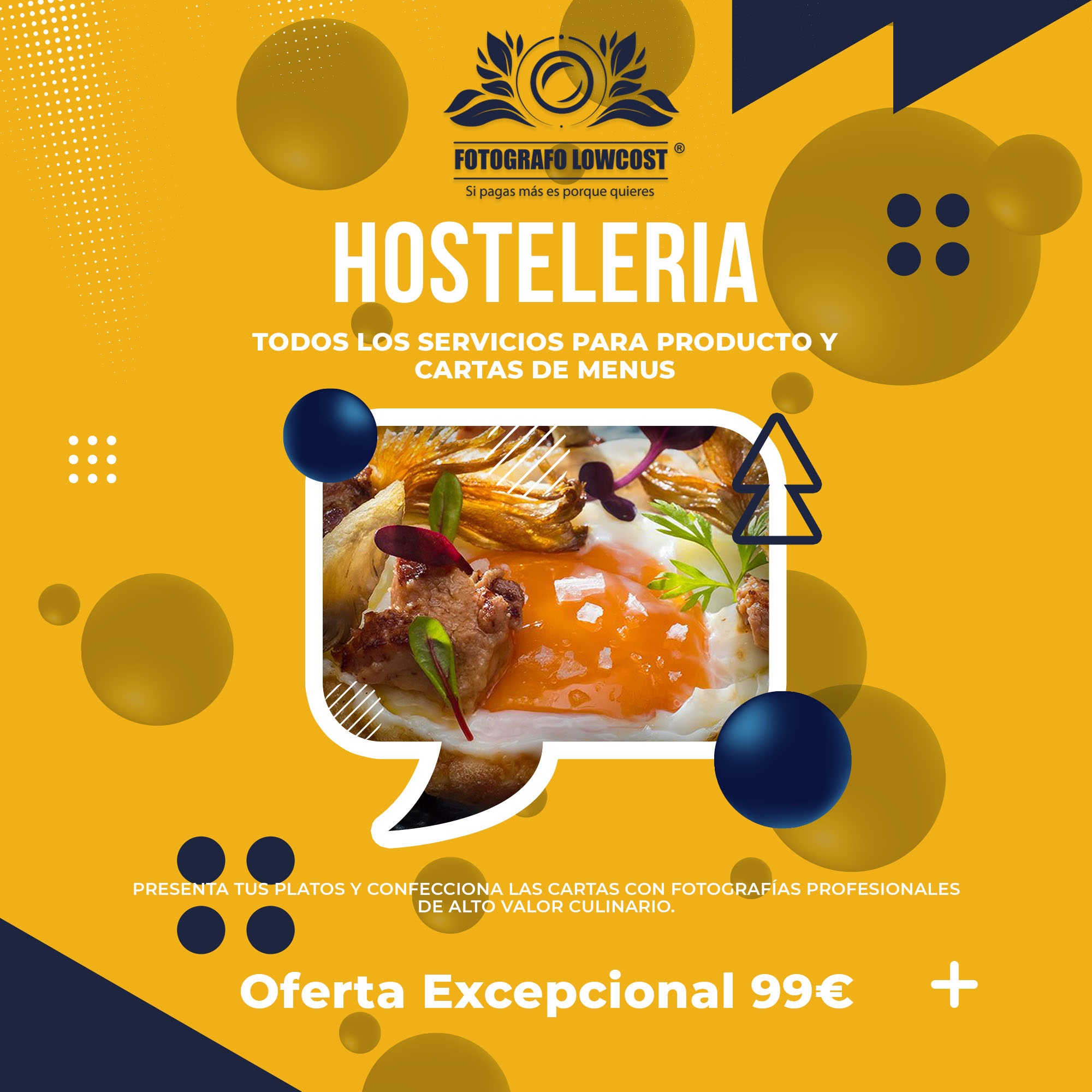 fotografo en fotografía gastronomica, cartas y menus para hostelería y restauración Feria 